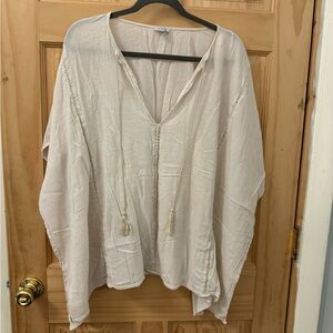 Cream Boho Tunic Top